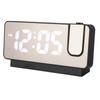 Projection Alarm Clock USB Rechargeable White Light Snooze Function Adjustable Brightness LED