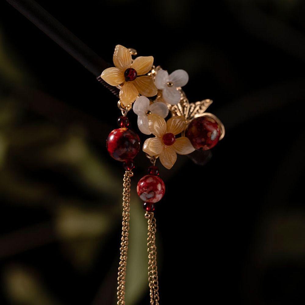 Imitation  For Women Hair Accessories Wooden Hair Fork Flower Hair Sticks Chinese Style Hairpin