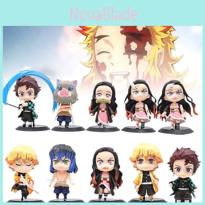 Cute Nezuko Kamado Keychain Figure Anime Doll Collectible Toy For Demon Slayer Fans