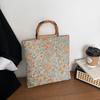 Sweet Cloth Jacquard Tote Bag Floral Flower Print Canvas Handbag Retro Chinese Style Hanfu Underarm Bag Cheongsam Accessories