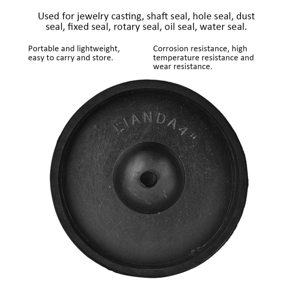 Gummi-Angussbasis, Schmuckverarbeitungszubehör, Gummi-Grundplatte für Wachsguss (4in)