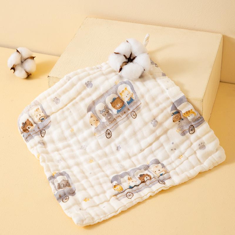 

Детская махровая салфетка из чистого хлопка - Мягкое мультяшное полотенце для лица младенца, слюнявчик, маленькое квадратное полотенце для новорожденного 30x30 cm