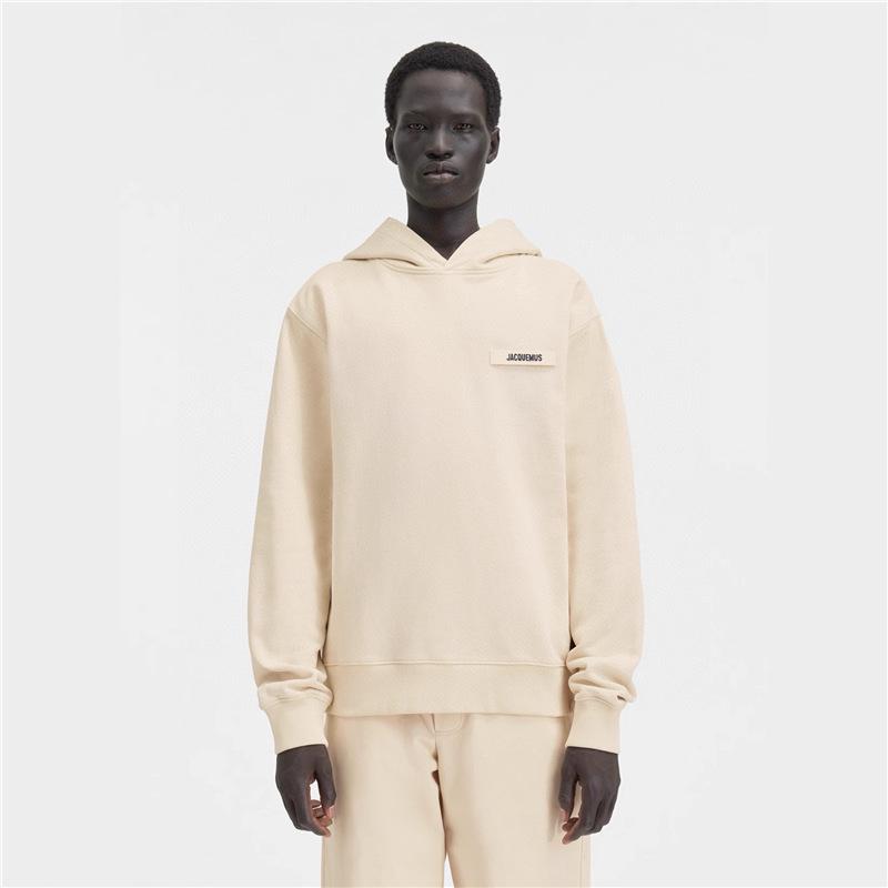 Jacquemus Hoodie mit Bruststickerei: Stilvolles gewebtes Bandlogo, vielseitig für Männer & Frauen