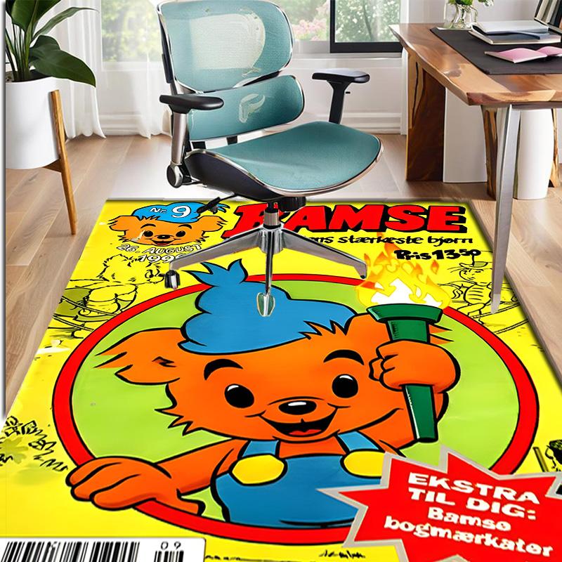 Bamse Pattern Rug, Indoor/Outdoor Mat, for Picnic, Gameroom, Bedroom, Office, Living Room, Home Decor Carpet, Birthday Gift