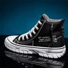 Tendência de sapatos de lona de cano alto masculino casual legal moda estilo de rua tênis hip hop para adolescentes