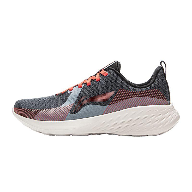 

New LiNing Light Cloud Cushioning, Wear Resistant Low Top Casual Running Shoes Men s Gray Orange AGLV221-4 39.5
