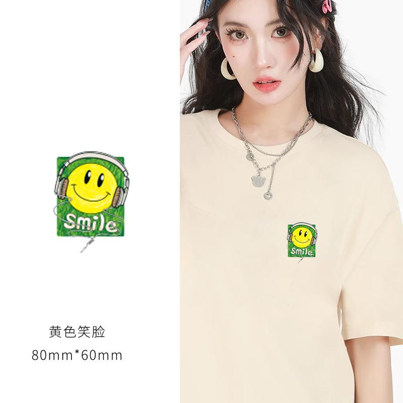 Heat Transfer Sticker Couple Clothes T-Shirt Decorative Pattern Printing Heat Transfer Sticker Hot Ironing Sticker Small