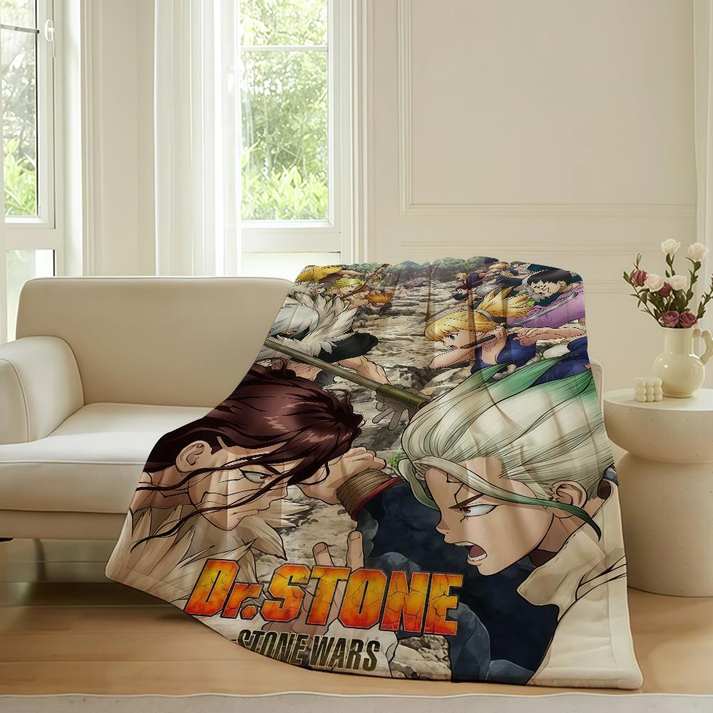 Adventure anime Dr. STONE Blanket For Sofa Office Bed Plane Travel Sleep Read Relax Camping Soft And Warm