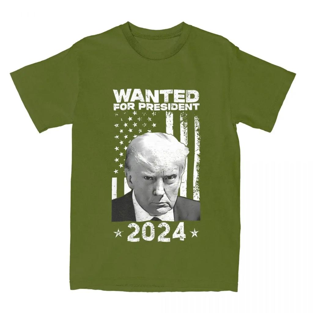 Donald Trump Fahndungsfoto Gesucht für USA. Präsident 2024 T-Shirt Sommer Street Style T-Shirts Baumwolle Mode T-Shirt