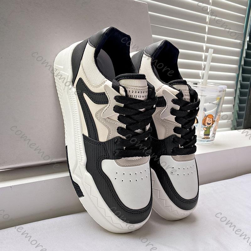 Comemore New Women's Platform Sneakers Breathable Lace Up Round Toe Student Casual Sports Shoes Retro Increase Height Board Shoe