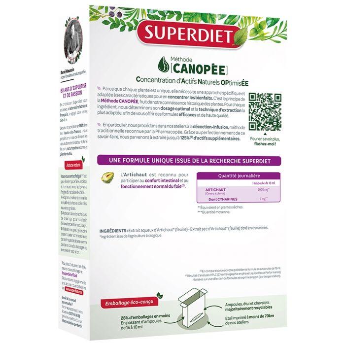 Superdiet Artichaut Bio 20 Ampoules