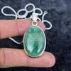 Green Apatite Gemstone Handmade 925 Sterling Silver Jewelry Pendant 1.97" M-2953