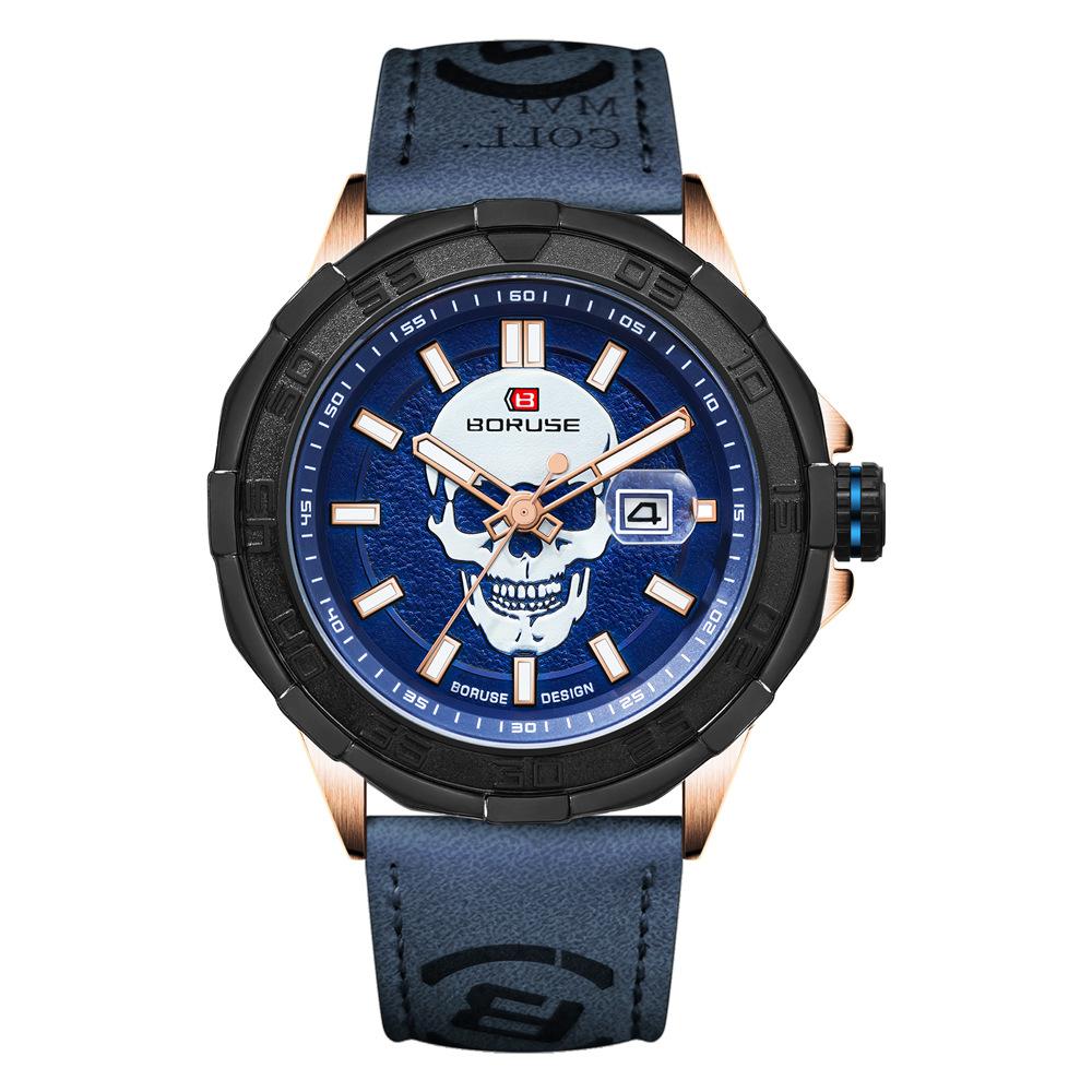 

Boruse Explosive Men S Watch Sports Waterproof Luminous Leather Calendar Multifunctional Quartz Watch