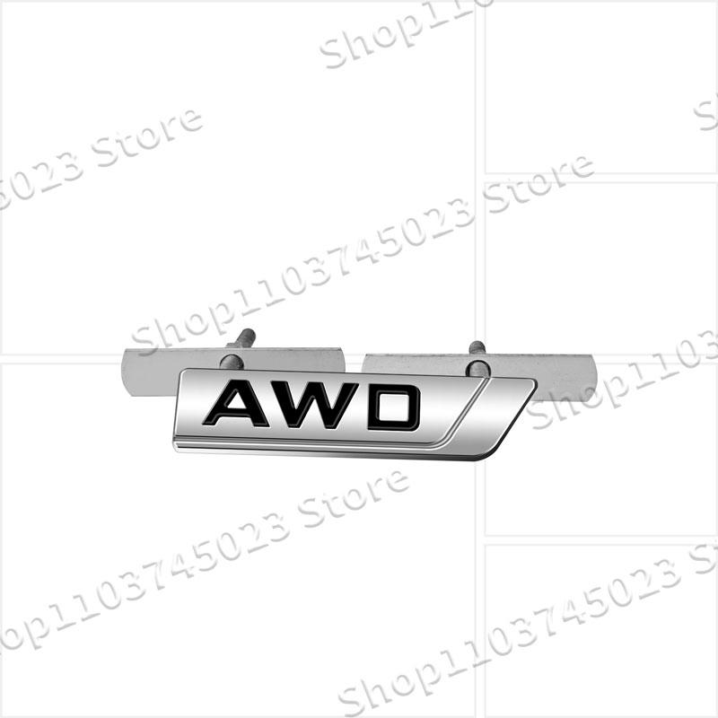 1Pc 3D Metal AWD Logo Car Front Grille Emblem Sticker Decor For Coolray Emgrand Panda Tugella Trunk Rear Tailgate Accessories