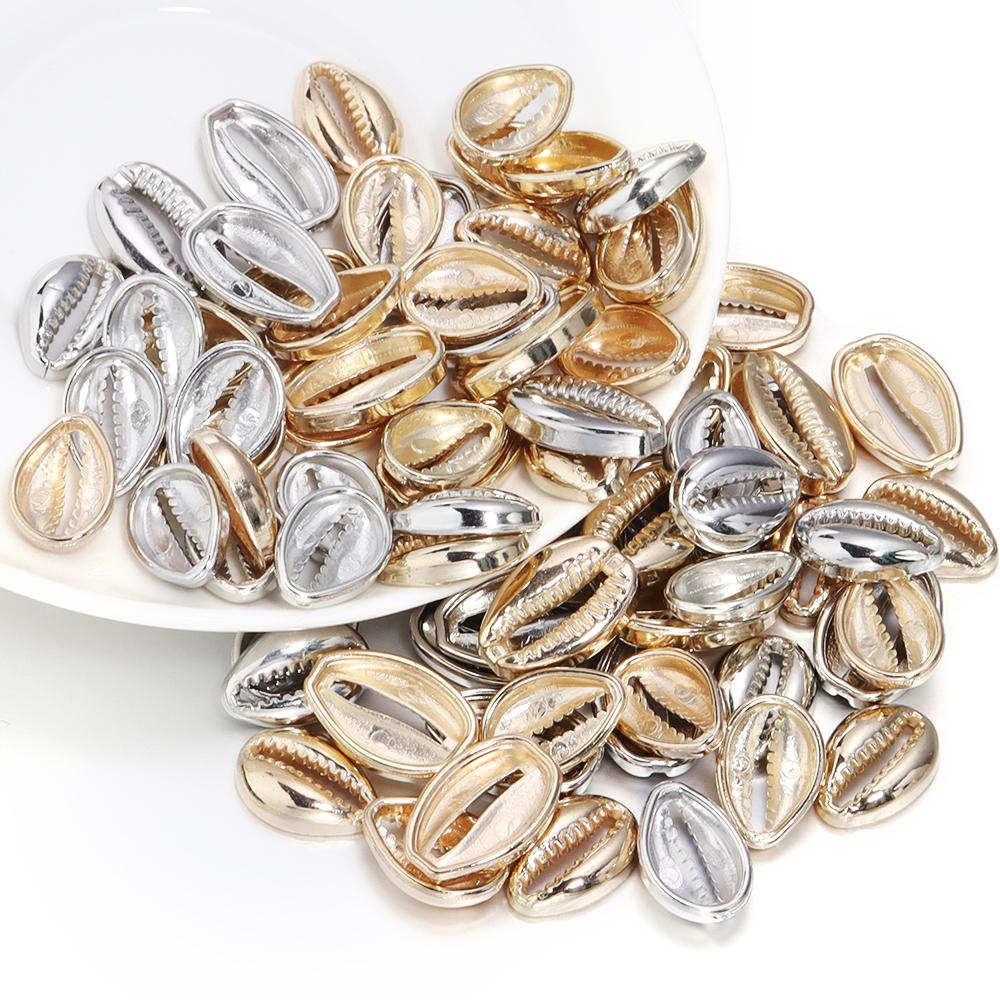 50pcs CCB Natural Shell Beads Sea Conch Loose Spacer Beads For Jewelry Making DIY Crafts Necklace Bracelet Earrings Accessories