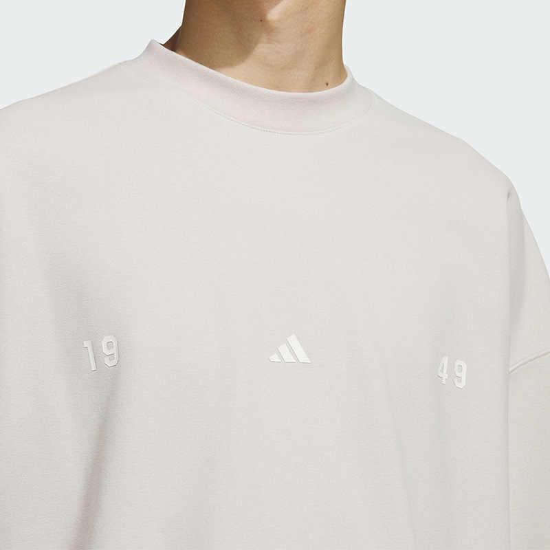 Adidas Sports Casual Comfortable Quick-Dry Cool Short Sleeve T-Shirt Men Tops Light-Gray JL6069