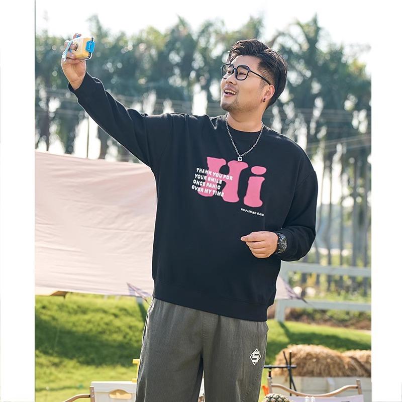 Printed soft high quality fabric wrinkle-resistant men's street sports casual breathable loose fashion trend comfortable long-sleeved tops