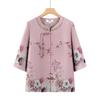 Stylish Summer Set for Women: Chinese-Inspired Short-Sleeve Top and Pants for Middle-Aged and Elderly Ladies