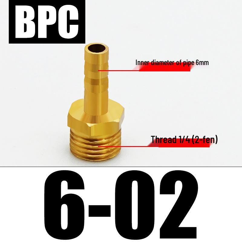 All-Copper Male Thread Fittings: Pagoda Head, PC6/8/10, 4-Point & 6-Point for Water/Gas Hoses