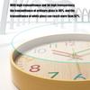 Bunte Ziffern Wanduhr Leicht lesbar Leises Uhrwerk Holzmaserung Batteriebetriebene Uhr für Heim-, Büro-, Klassenzimmerdekorationen