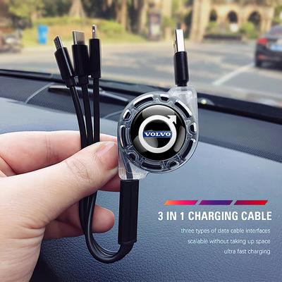 3 In 1 Micro USB Type C Charging Cable Multi Charger For Volvo Xc60 Xc90 V40 V60 S60 V50 V90 S80 C40 XC40 V70 XC70 C30 Rdesign