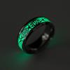 Bague lumineuse au doigt en acier inoxydable Jésus-Christ, bague fluorescente pour garçon, cadeau de fête, Pâques