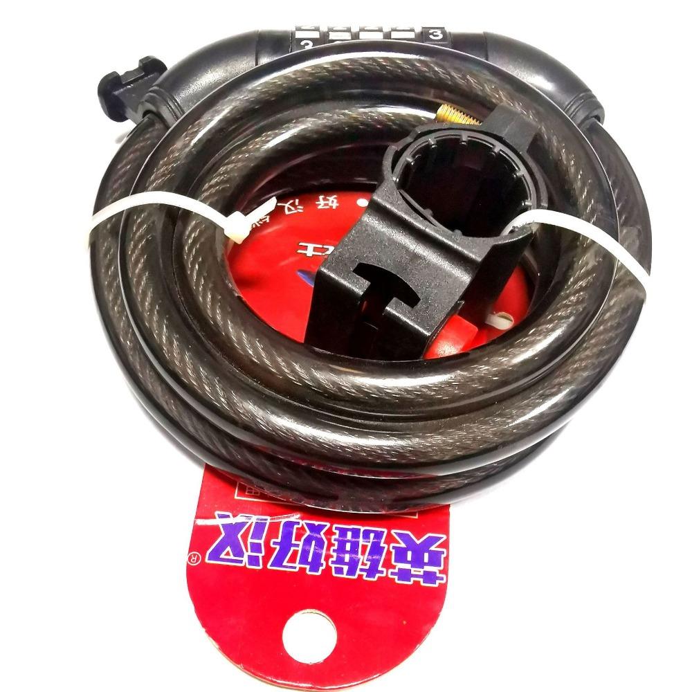 Lock Mountain Bike Five Digit Password Lock Bicycle Password Lock Steel Wire Chain Lock Riding Accessories