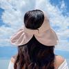 Early Spring and Summer Vinyl UV Protection Empty Top Hat Children Big Brim Face Protection Sun Protection Versatile Ponytail Bucket Hat