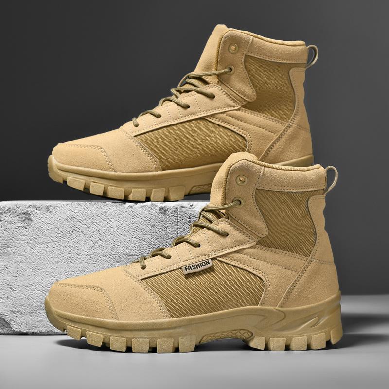 Hiking Shoes for Men New High Top Desert Anti Slip Wear-resistant Unisex Outdoor Leisure Camping Trekking Shoes