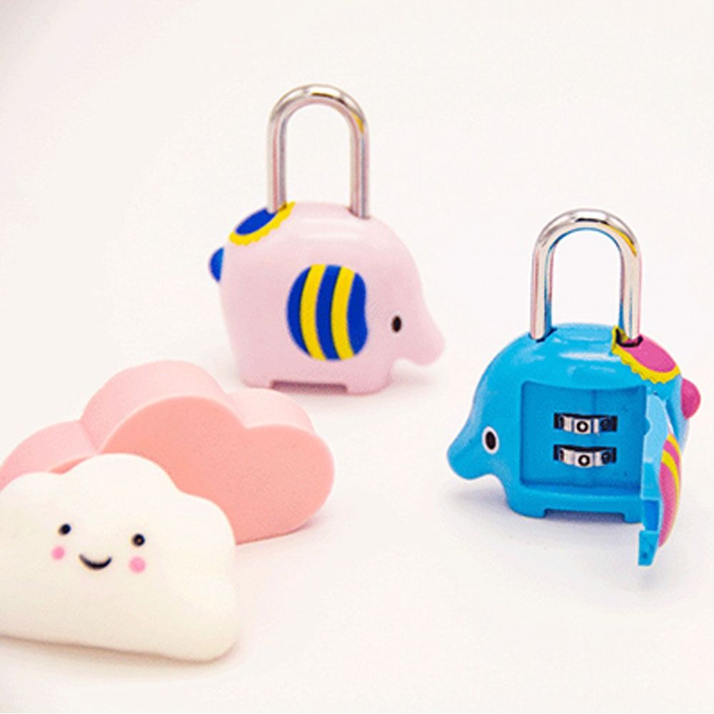 Random Color Dormitory Cabinet  Lock Anti-theft Backpack Zipper Lock Cute Digit Password Lock  Home