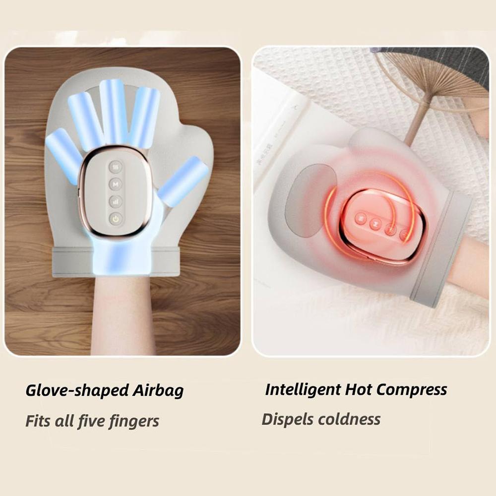 Electric Hand Massager Cordless Hand Massager with Vibration and Heat Air Compression Finger Massager for Arthritis Pain Relief