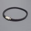 VOQ Fashion Geometric Hexagonal Stainless Steel Magnetic Buckle Rope Bracelet for Men Women Friendship Luxury Handmade Jewelry