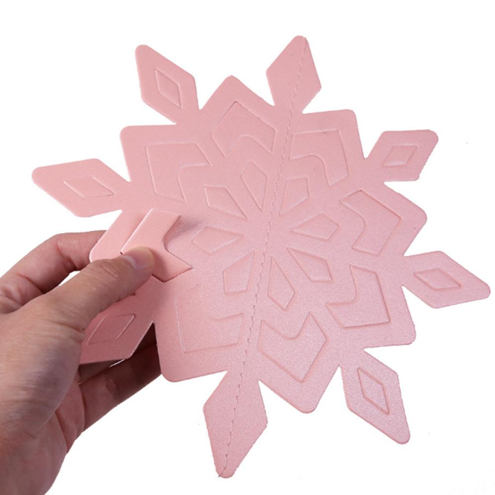 Pearl Paper Snowflake Ornaments for Christmas and New Year Decoration Pack of 6