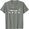 T-shirt Graphique Poisson-chat Miaou Jeu de Mots Drôle Pêcheur Amoureux Cadeau T-shirt