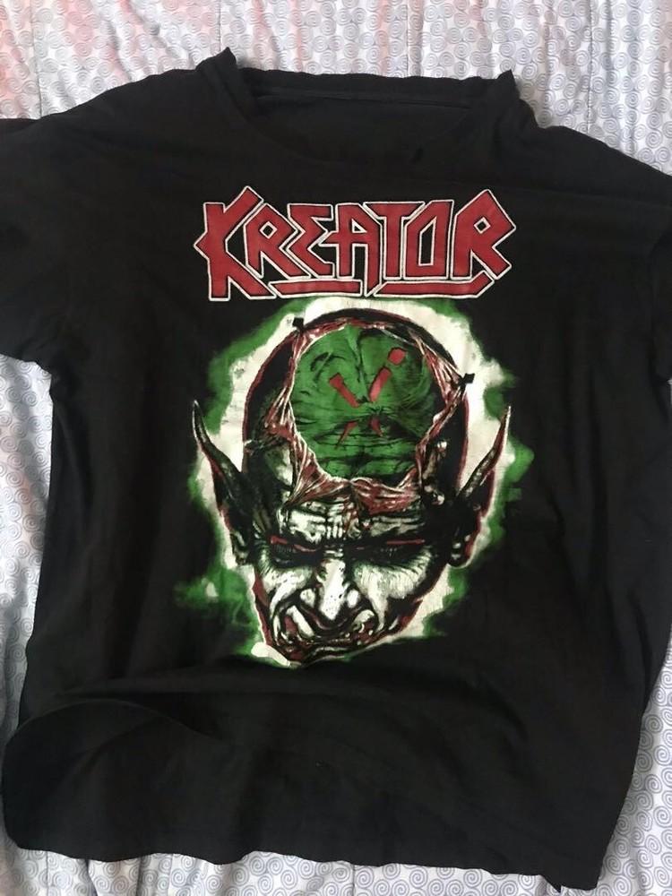 Новая популярная винтажная футболка Kreator Черная Унисекс Все размеры A122 Унисекс Футболка XXXXL