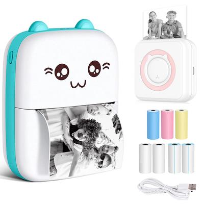 Mini Drukarka Przenośna Bluetooth Bezprzewodowa Inteligentne Etykiety Termiczne Przenośne Drukarki Papier do Naklejek Bezprzewodowe Drukarki Prezenty dla Dzieci
