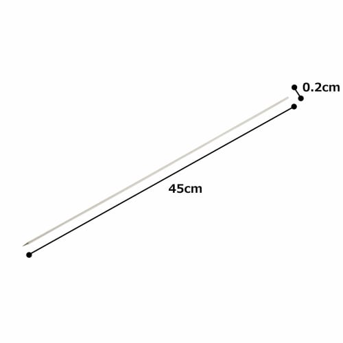 Endo Shoji Commercial Round Fish Skewers (20 pieces), 2.5 x 450mm, 18-8 Stainless Steel, Made in Japan, DSK01019
