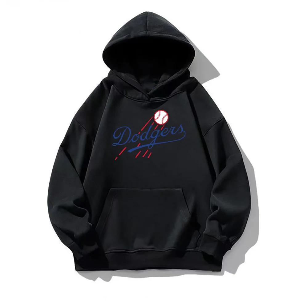 

Лос-Анджелес Доджерс Пуловеры Унисекс Свободные Повседневные Толстовки С Длинным Рукавом Толстовки Спортивная Одежда Большие Размеры Модные Женские Мужские Толстовки XL чёрный