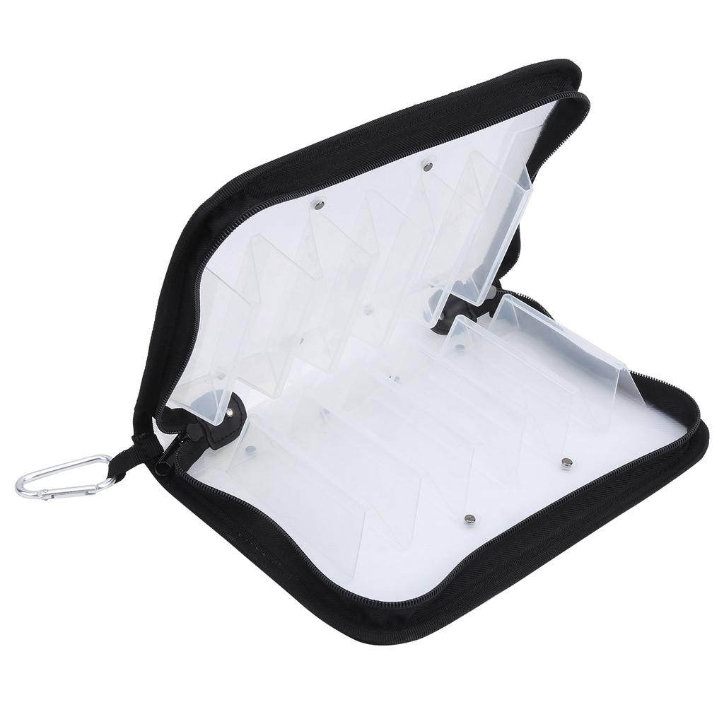Fishing Bait Lure Bag Transparent Portable Waterproof 12 Compartments Wood Shrimp Storage Bag