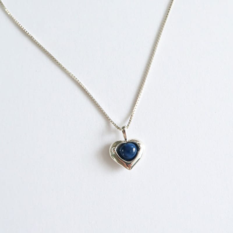 DOL Seaglass Heart Necklace [DOL Night Sky]