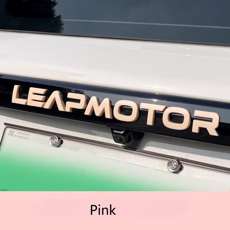 For Leapmotor T03 Trunk Letter Emblem Sticker Colorful Matte Black Car Logo Decal