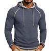Mens Hooded Long Sleeve T Shirt Casual Sports Pullover Base Layer Top