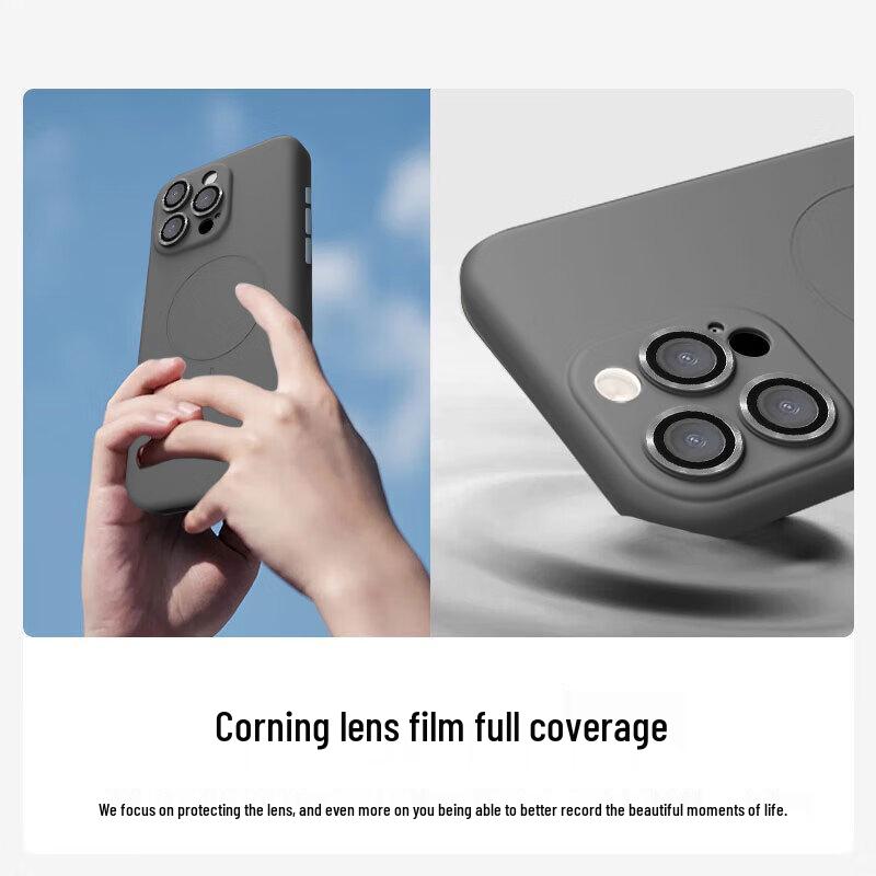 XuanKa MagSafe Liquid Silicone iPhone Case with Lens Protector