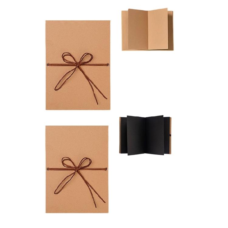 Customizable Memory Journal Small Photo Album Thick Paper Folding Hardcover Scrapbook For Photos Note Organization