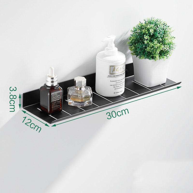 

Black/White Aluminum Bathroom Shelving Wall Hanging Toilet Shampoo Holder Shelf Shower Storage Holder Bathroom Accessories