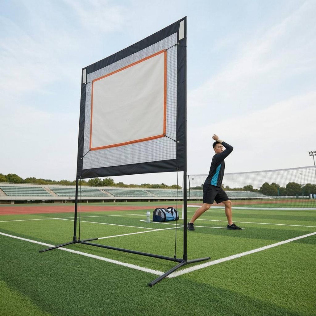 Badminton Practice Net Mesh Freestanding Badminton Net Sports Gear Stable Base Long-Lasting