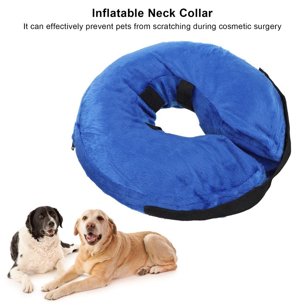 Blue Dog Neck Guard Inflatable Cat Neck Guard Comfort Wear Pet Anti Lick Guard Pet Grooming