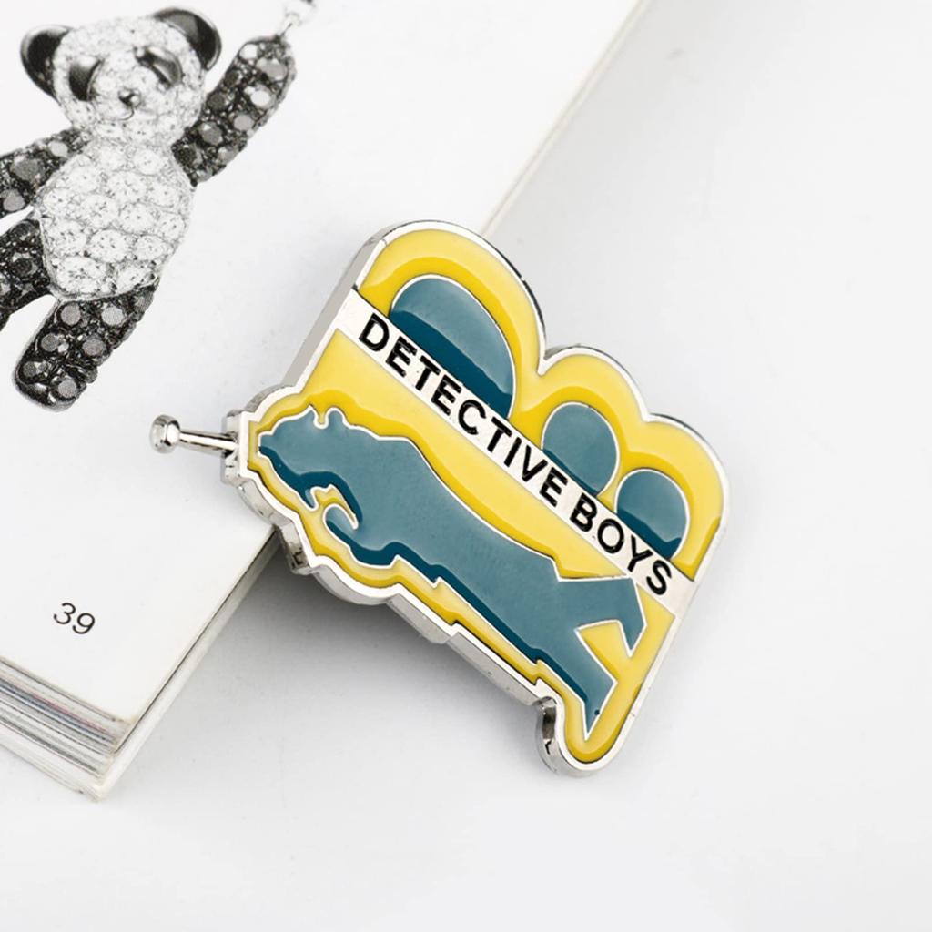 Cosplay Detective Boys Detectives Club Anime Alloy Theater Costume Cosplay Gift for Includes 2 Zipper Clasps Badge, Badge, Communicator, Brooch, Prop,