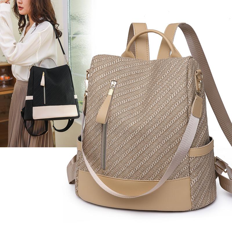 Backpack women's new retro fashion single shoulder backpack portable casual large capacity fashion women's backpack