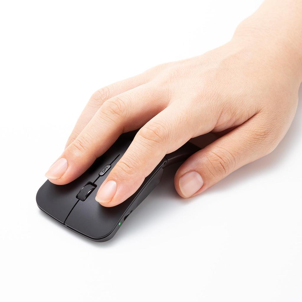 Sanwa Supply Silent Wireless IR LED Mouse (3-Button, Slim) MA-WIS3117BK